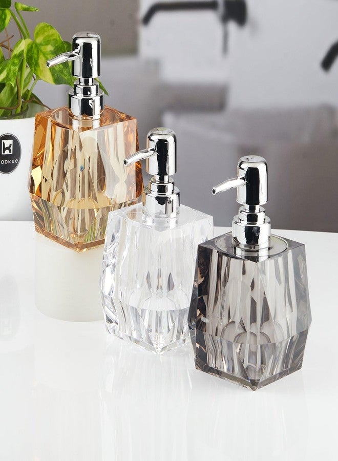 Kookee Acrylic Soap Dispenser for Bathroom handwash, refillable Pump Bottle for Kitchen Hand wash Basin, Set of 1, Transparent (11262) - Image 4